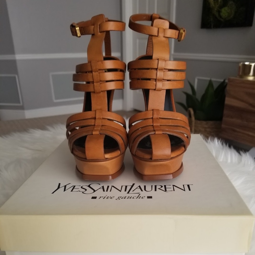 SOLD!!! SAINT LAURENT Calfskin Woodstock Ambra Sz 37